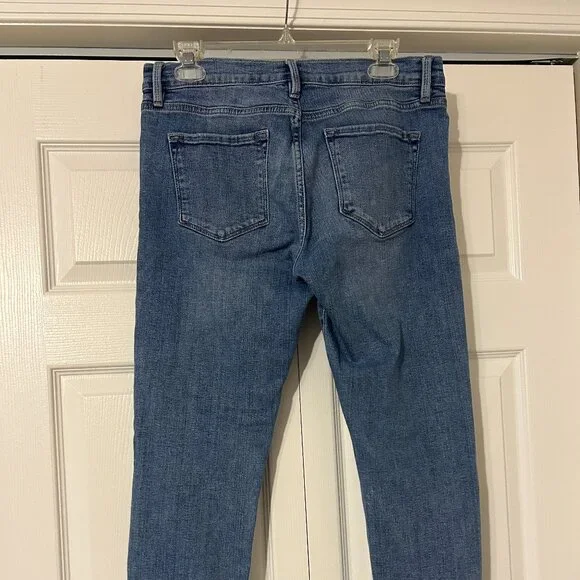 FRAME Denim Sz 28 Light Blue Wash Le Garçon Straight Leg Jeans - Picture 4 of 7